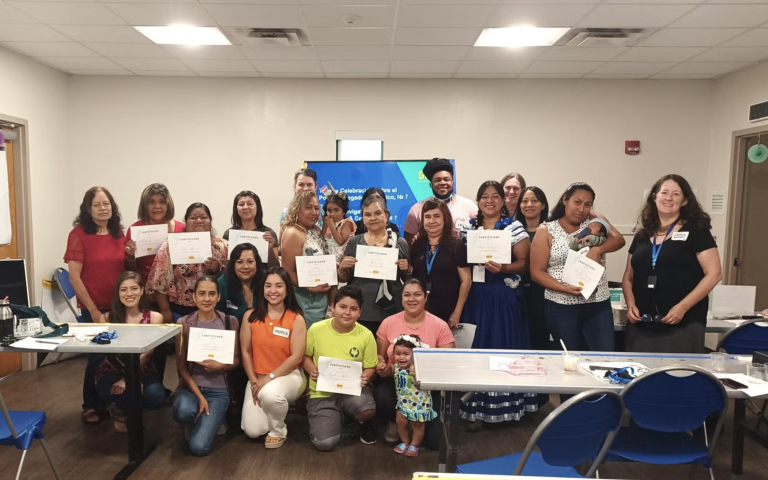 The Climate Navigators and other project leaders celebrate the launch of the Resilience Navigation Portal, September 2024, Austin, Texas. 