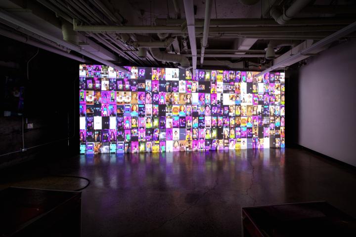 projector screen of several images