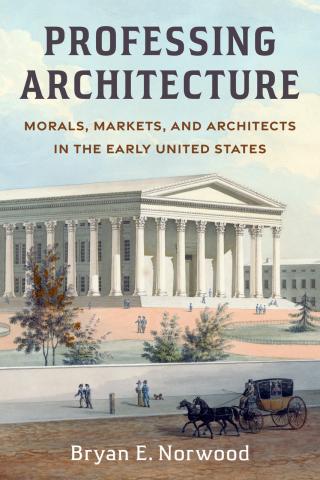 book cover titled professing architecture